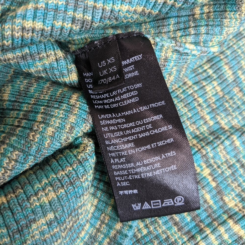 Anthropologie Zuzu Space-Dyed Green Sweater Tee - Picture 8 of 9